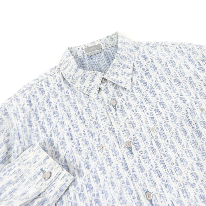 Excellent DIOR Long sleeve shirt Oblique all-over print long sleeve mens 45 013D585BY989