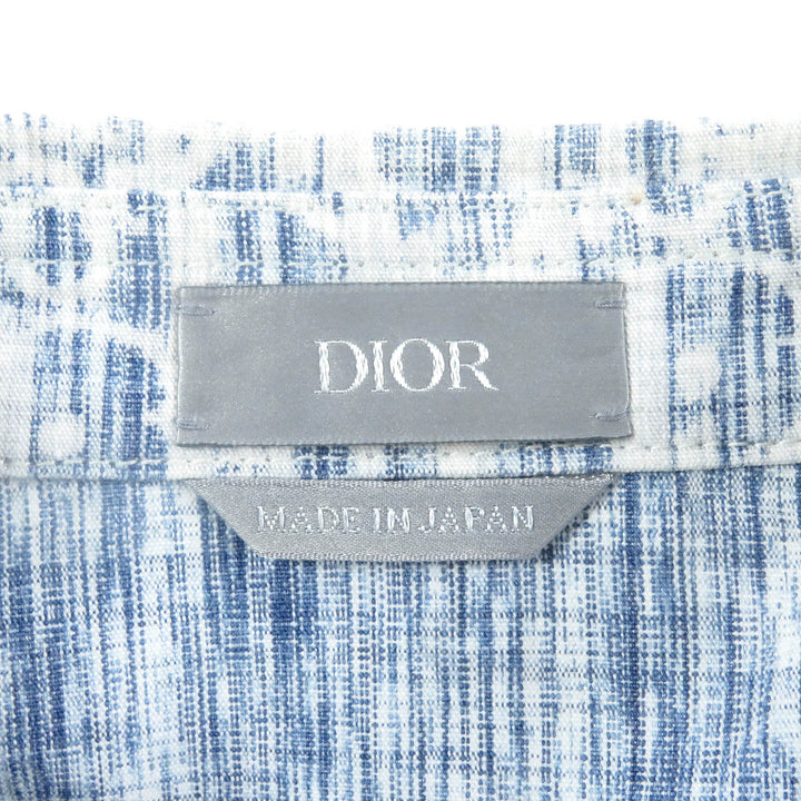 Excellent DIOR Long sleeve shirt Oblique all-over print long sleeve mens 45 013D585BY989