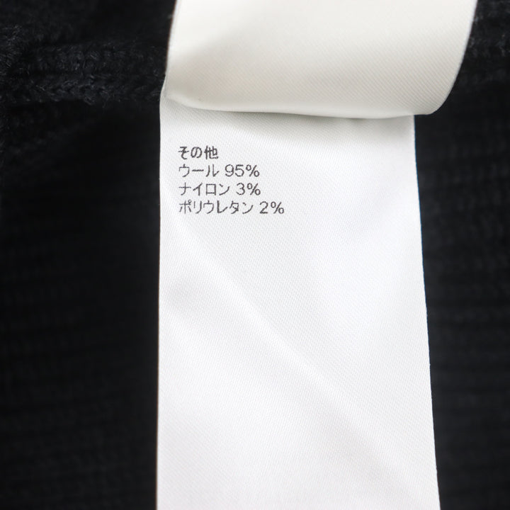 Excellent LOUIS VUITTON sweater Back logo embroidered signature half zip knit black mens S