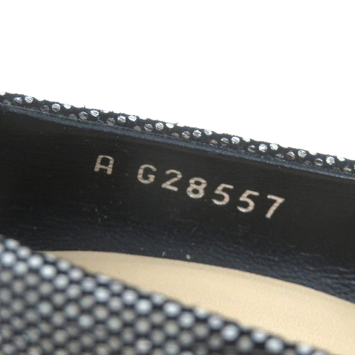 Great CHANEL pumps COCO Mark Metallic Leather Silver Black Women 35.5 G28557