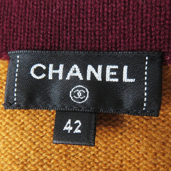 Excellent CHANEL cardigan COCO Mark Button Knit Women 42 P71510