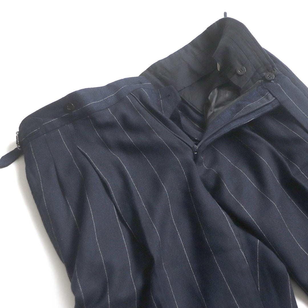 Great TITO ALLEGRETTO suit Stripe Pattern Single Navy wool mens 44