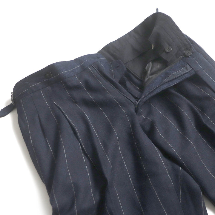 Great TITO ALLEGRETTO suit Stripe Pattern Single Navy wool mens 44