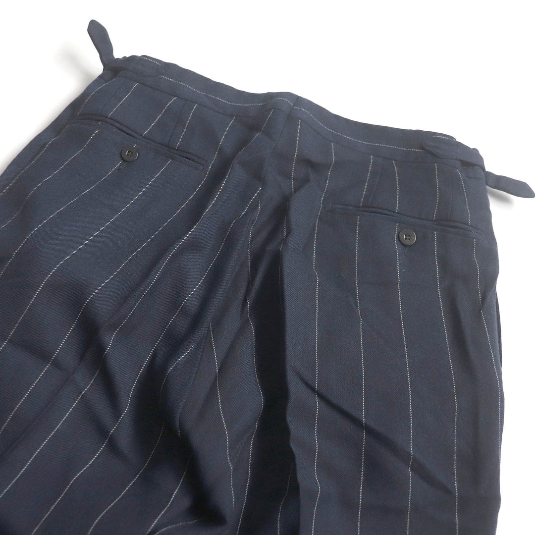 Great TITO ALLEGRETTO suit Stripe Pattern Single Navy wool mens 44