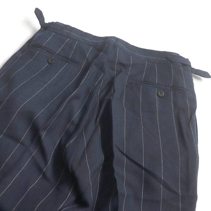Great TITO ALLEGRETTO suit Stripe Pattern Single Navy wool mens 44