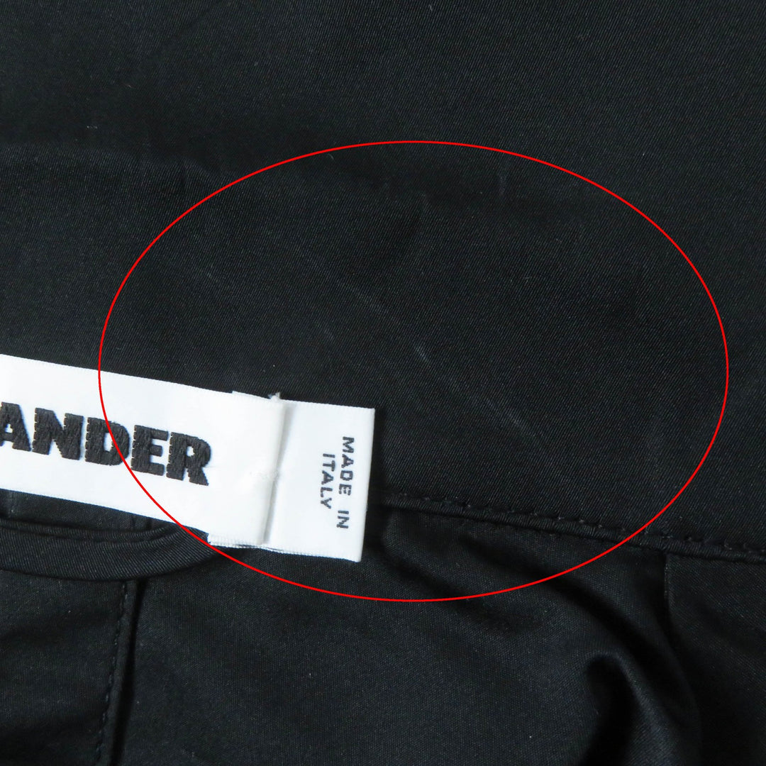 Excellent JIL SANDER coat Long length Chester black polyester Women 34