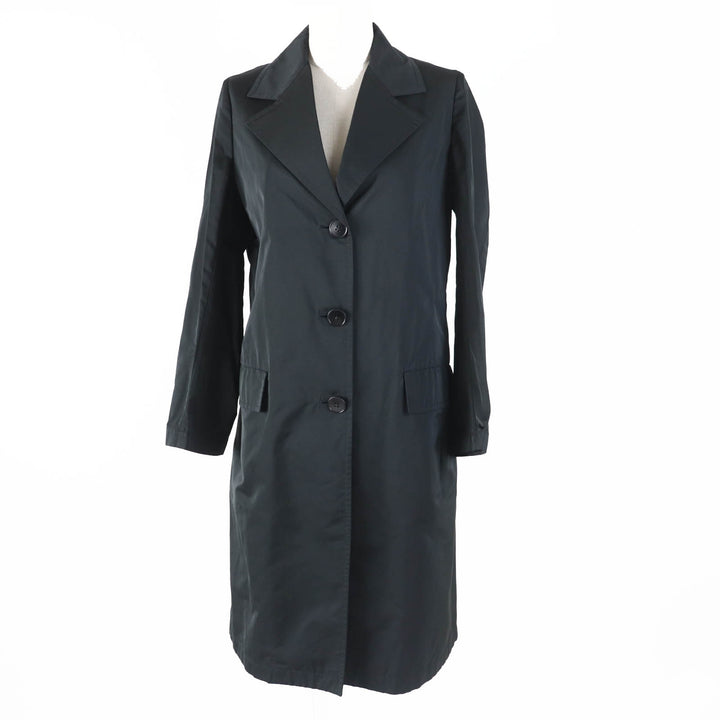 Excellent JIL SANDER coat Long length Chester black polyester Women 34