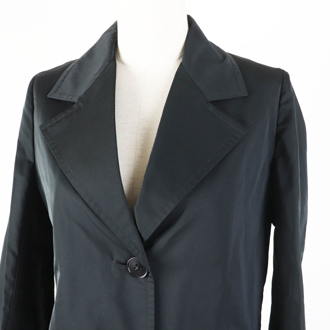 Excellent JIL SANDER coat Long length Chester black polyester Women 34