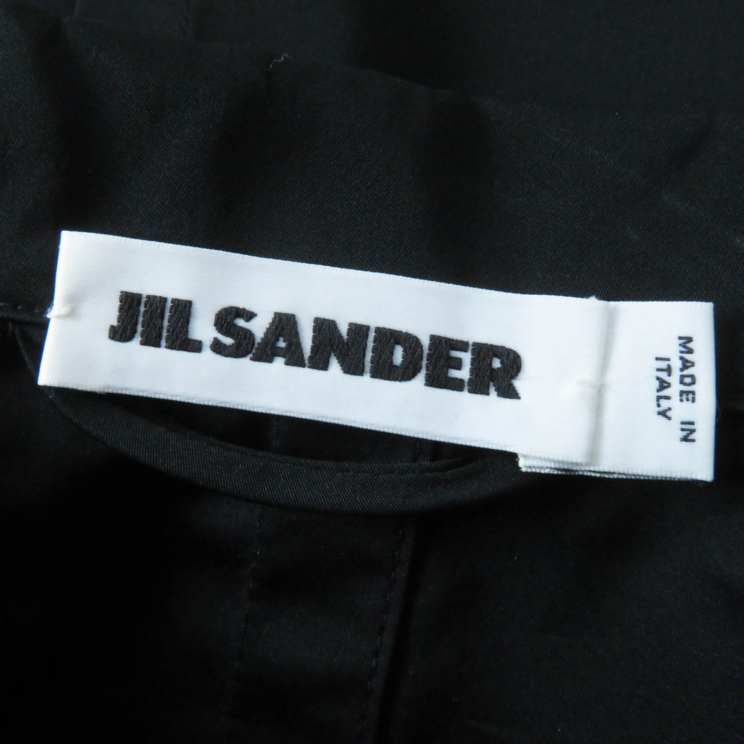 Excellent JIL SANDER coat Long length Chester black polyester Women 34