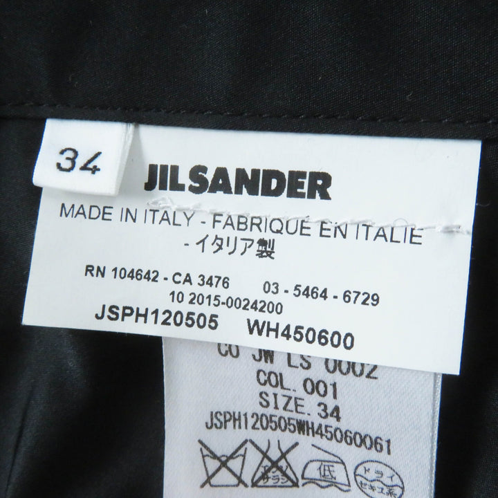 Excellent JIL SANDER coat Long length Chester black polyester Women 34