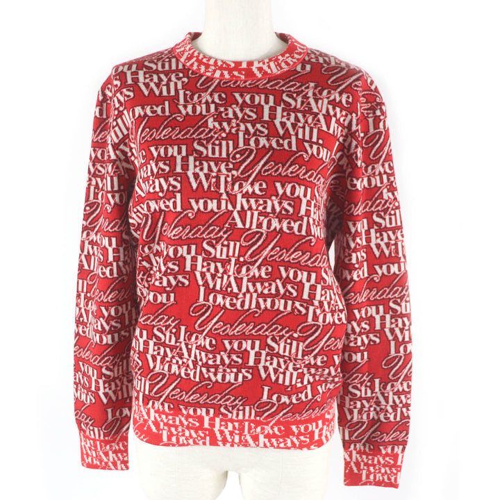 Pristine BALENCIAGA sweater I Will Always Love You All-over Print LongSleeve Knit wool XS
