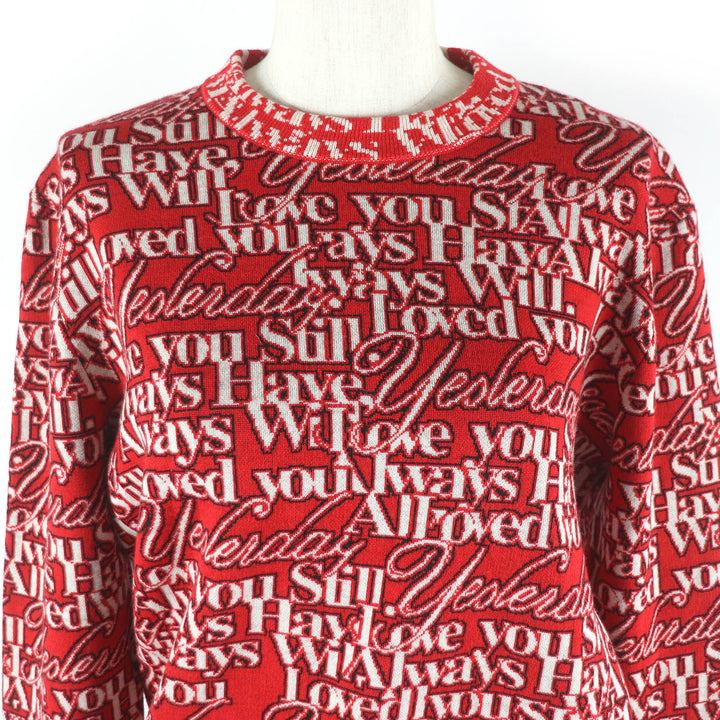 Pristine BALENCIAGA sweater I Will Always Love You All-over Print LongSleeve Knit wool XS