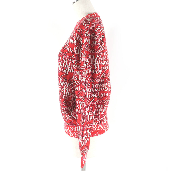 Pristine BALENCIAGA sweater I Will Always Love You All-over Print LongSleeve Knit wool XS