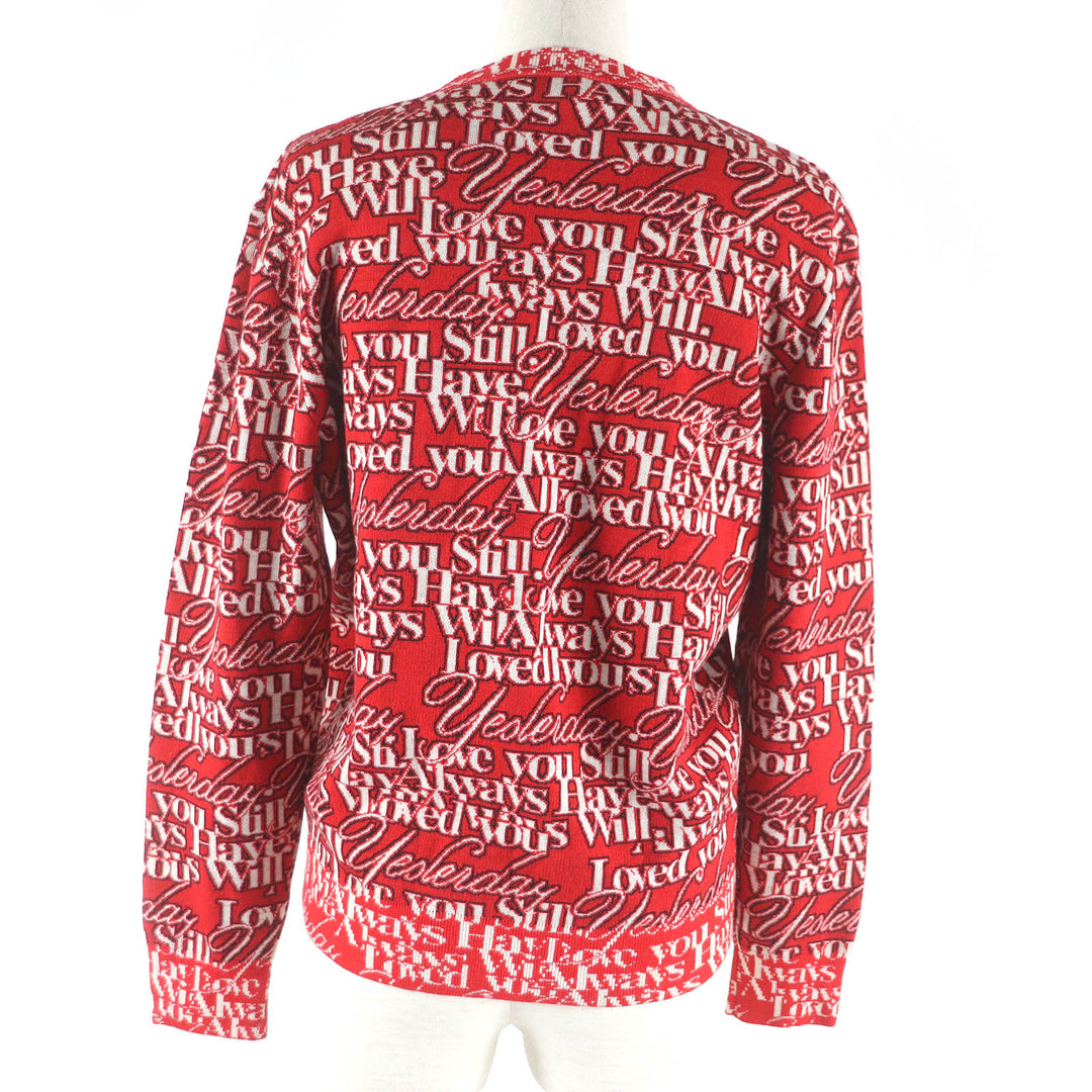Pristine BALENCIAGA sweater I Will Always Love You All-over Print LongSleeve Knit wool XS
