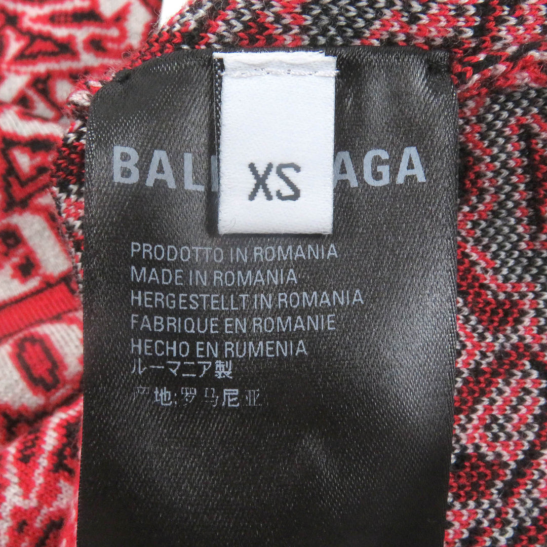 Pristine BALENCIAGA sweater I Will Always Love You All-over Print LongSleeve Knit wool XS