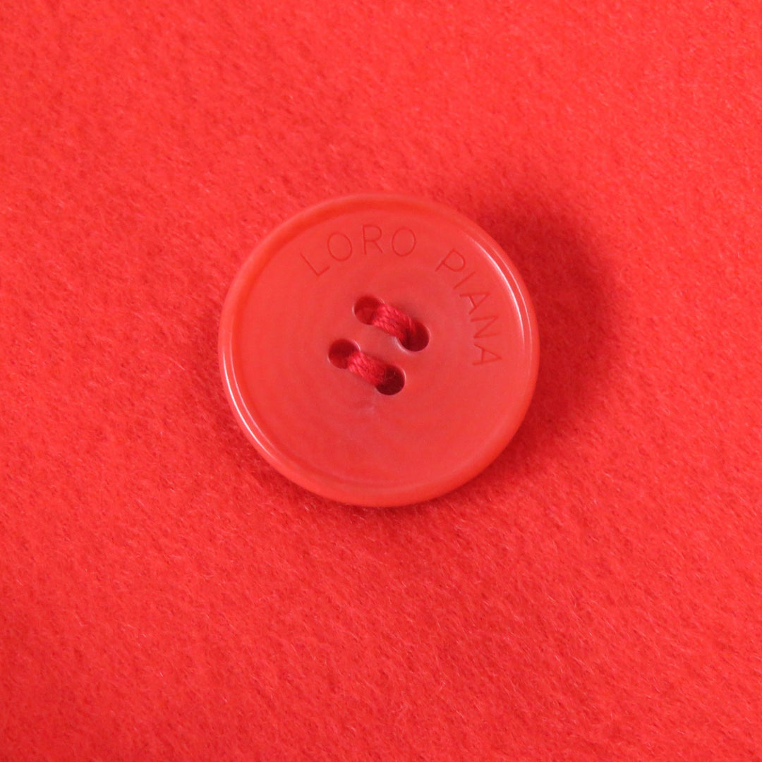 Excellent Loro Piana coat Logo Button Half Red orange cashmere Women 38 FAE8021