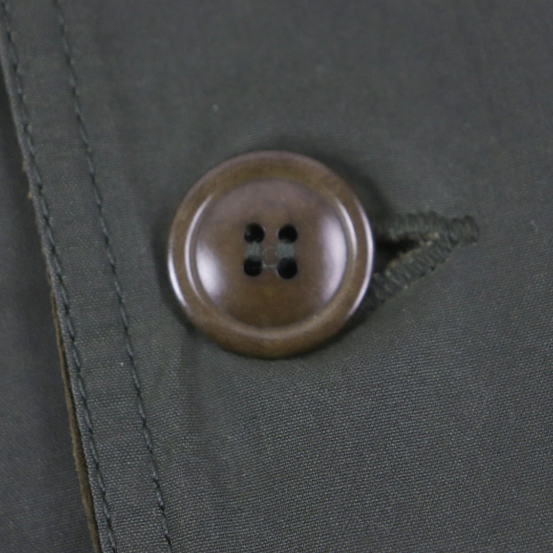 Great Barbour coat Corduroy Lining Check Pattern Oiled khaki cotton mens 36