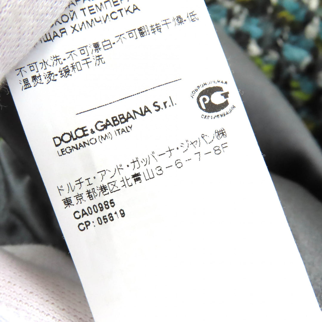 Pristine DOLCE&GABBANA Tweed skirt Black tag Blue green acrylic Women 42