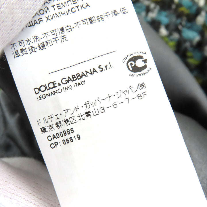 Pristine DOLCE&GABBANA Tweed skirt Black tag Blue green acrylic Women 42