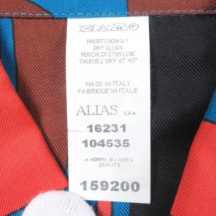Pristine Gianni Versace Long sleeve shirt Overall handle Blue silk mens 52