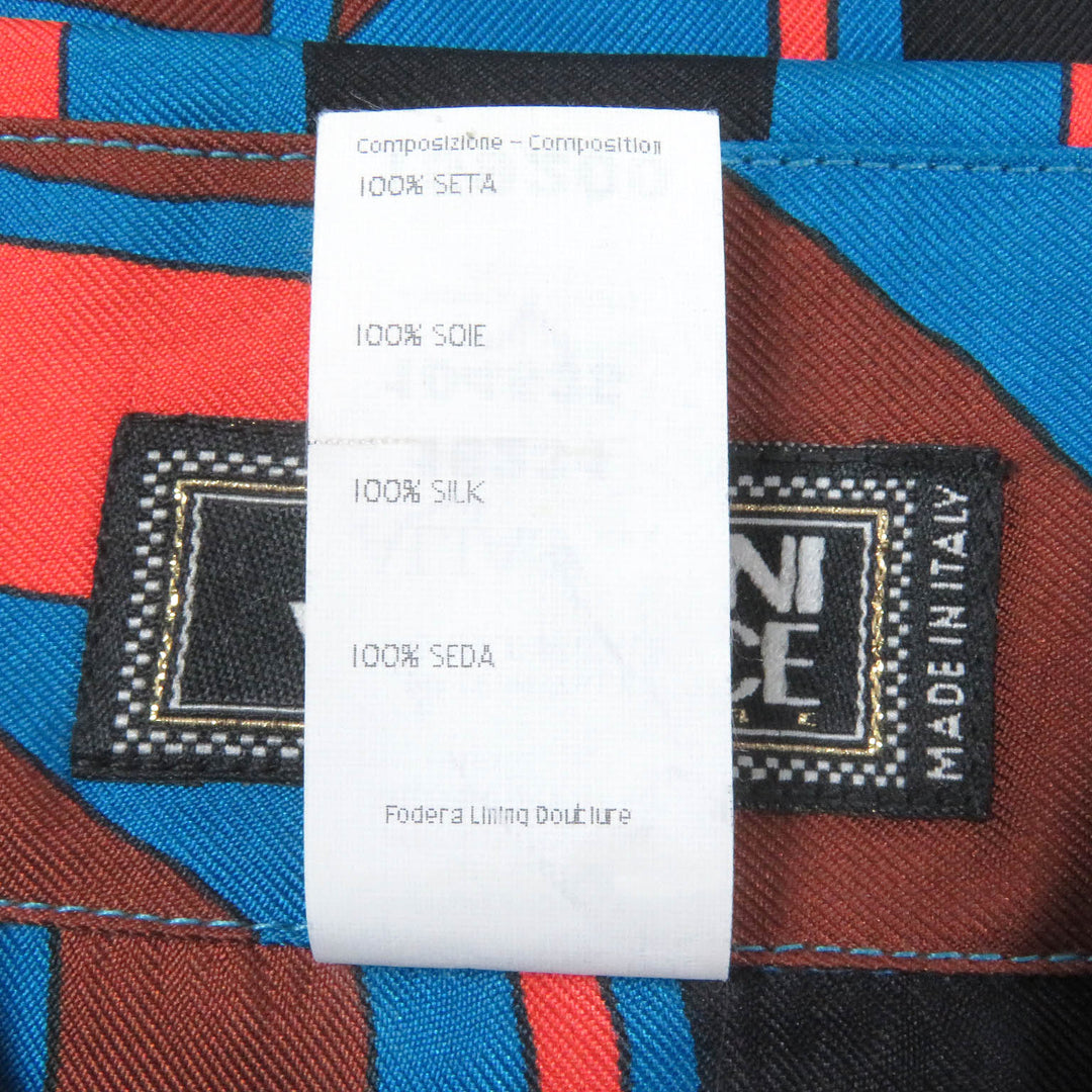 Pristine Gianni Versace Long sleeve shirt Overall handle Blue silk mens 52