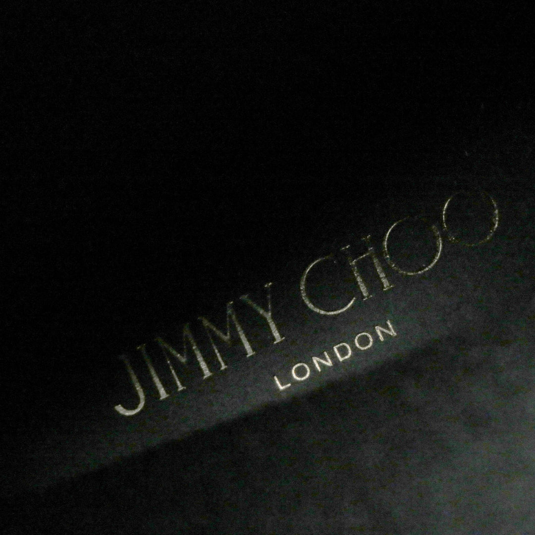 Great JIMMY CHOO Knee-high boots JC Logo Metal Rubber Boots Rain Boots black rubber Women 35