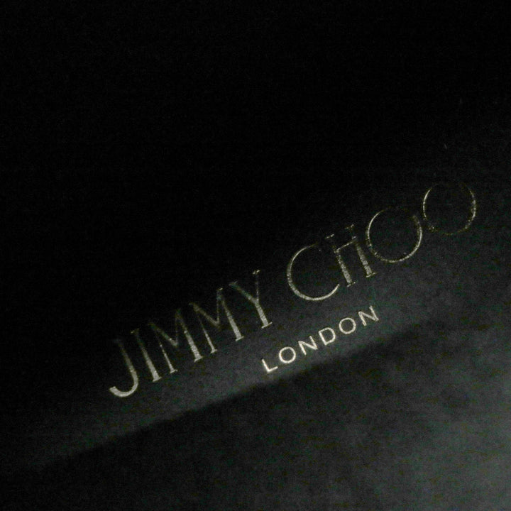 Great JIMMY CHOO Knee-high boots JC Logo Metal Rubber Boots Rain Boots black rubber Women 35