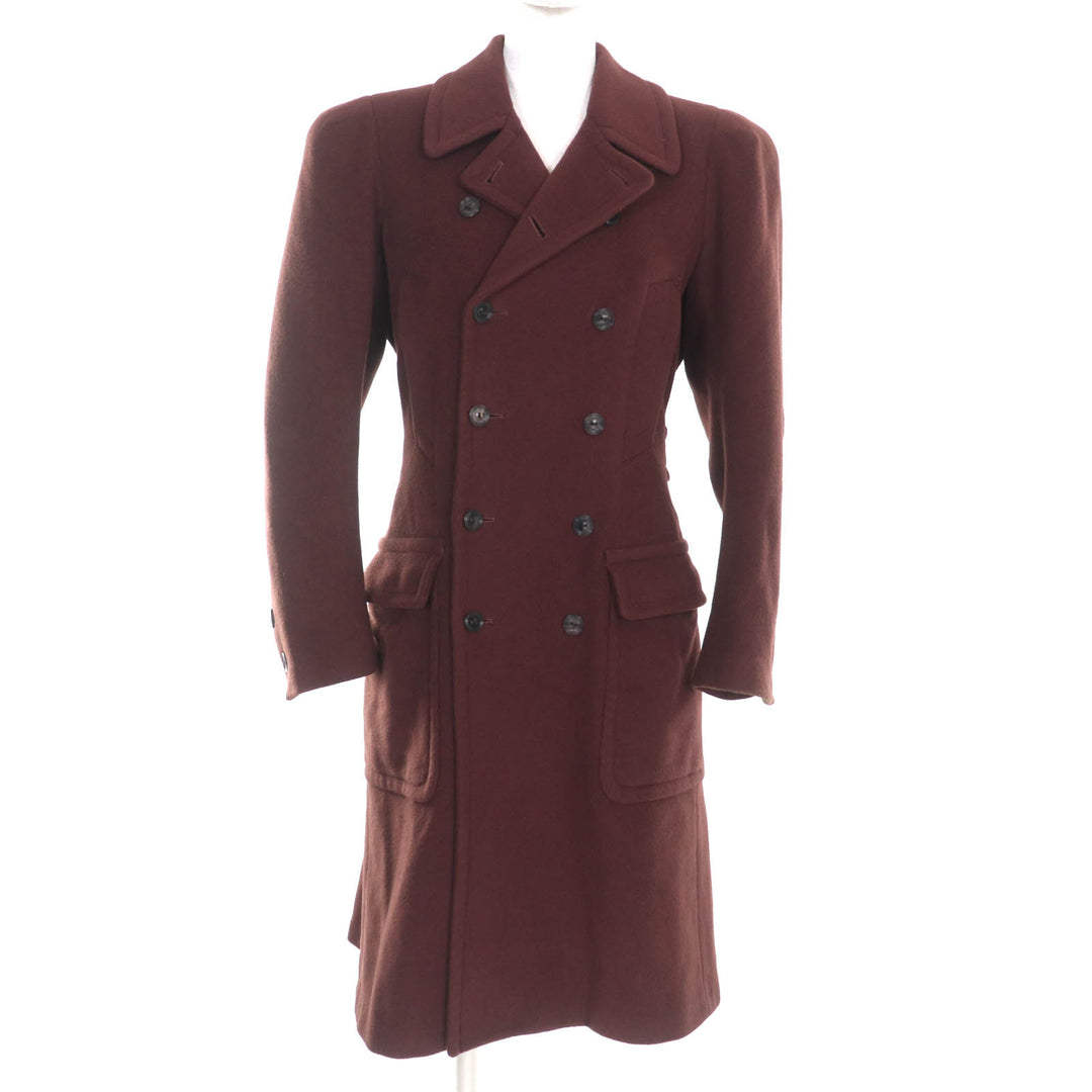 Very Good Jean Paul Gaultier FEMM coat Belted double-breasted Brown wool Women 40