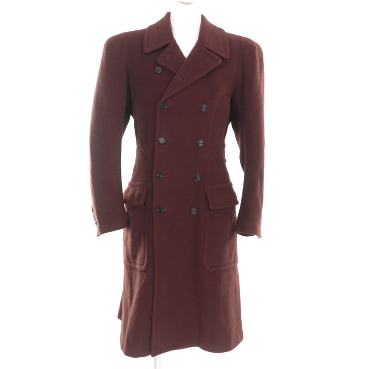 Very Good Jean Paul Gaultier FEMM coat Belted double-breasted Brown wool Women 40