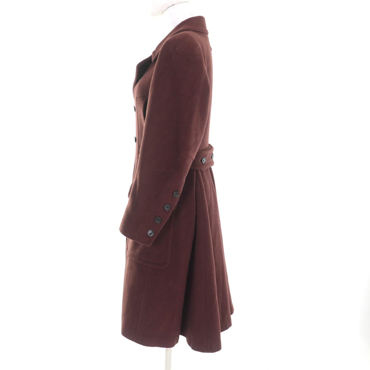 Very Good Jean Paul Gaultier FEMM coat Belted double-breasted Brown wool Women 40