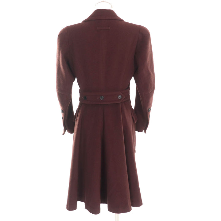 Very Good Jean Paul Gaultier FEMM coat Belted double-breasted Brown wool Women 40