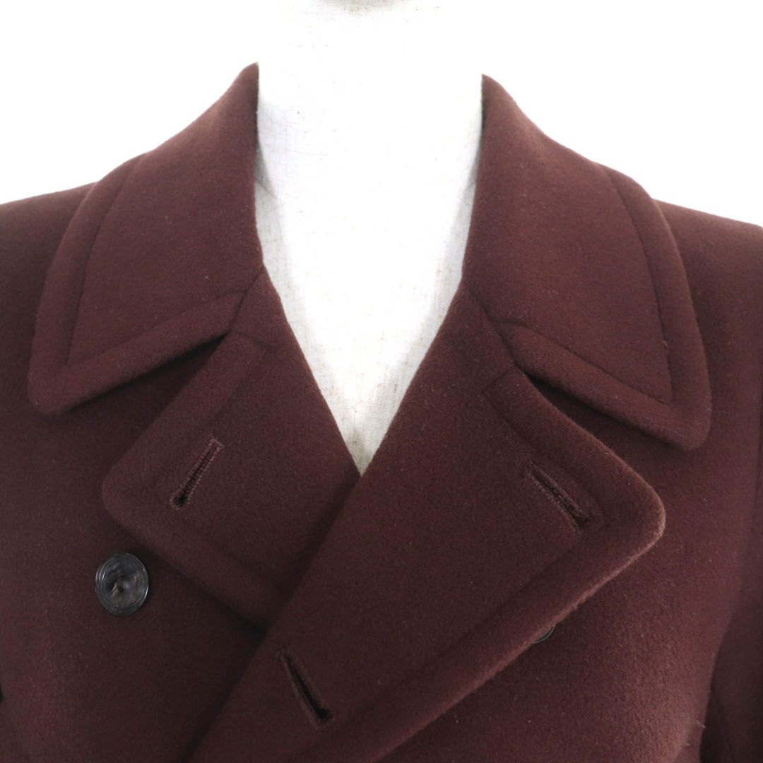 Very Good Jean Paul Gaultier FEMM coat Belted double-breasted Brown wool Women 40