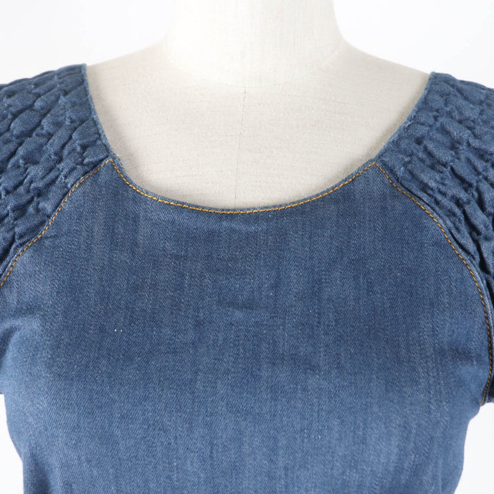 RED VALENTINO one piece Ruffled sleeves, denim Indigo Women 38