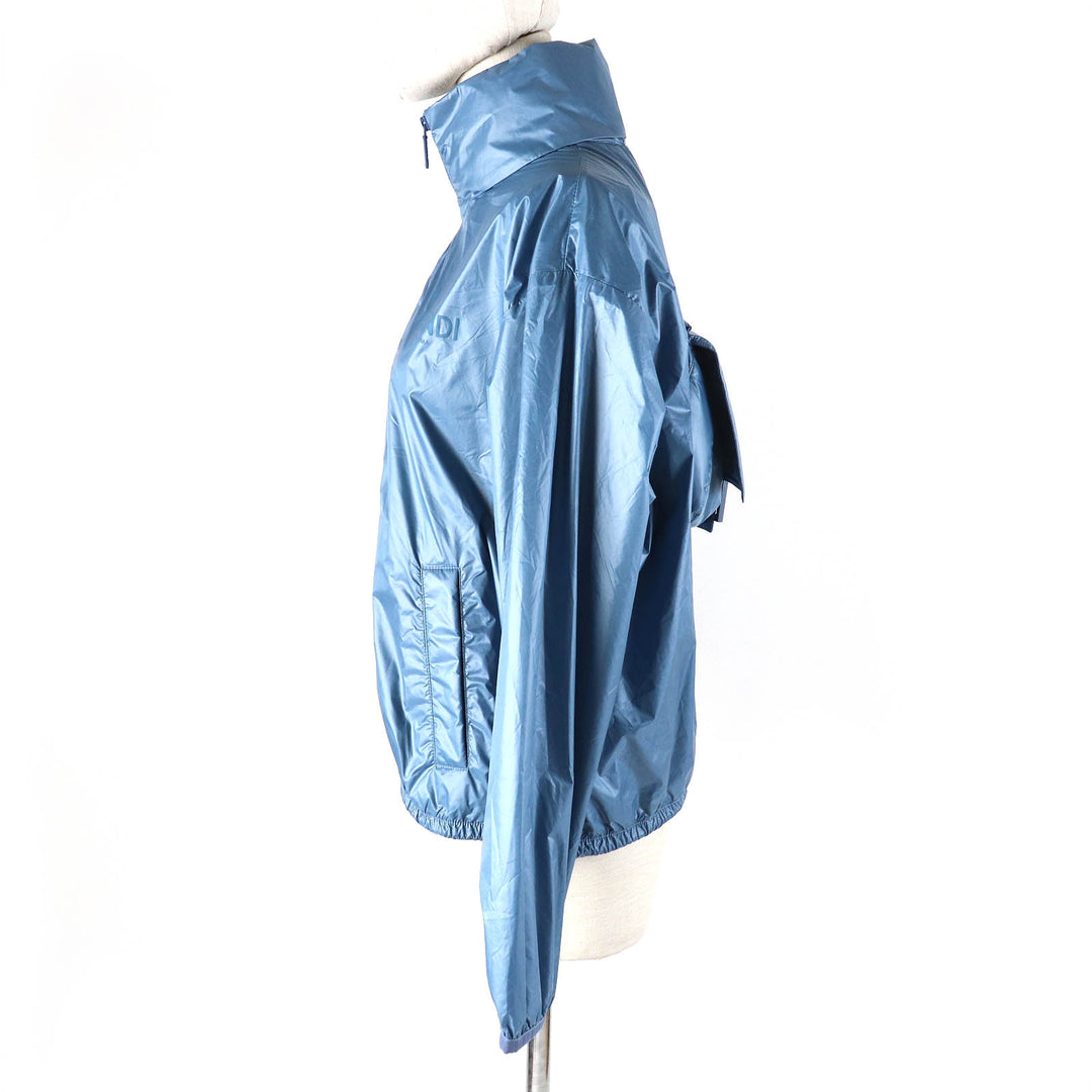 Pristine FENDI Jacket BAGUETTE BAG JACKET Baguette Bag Zip Up blue Nylon Women S FAN087