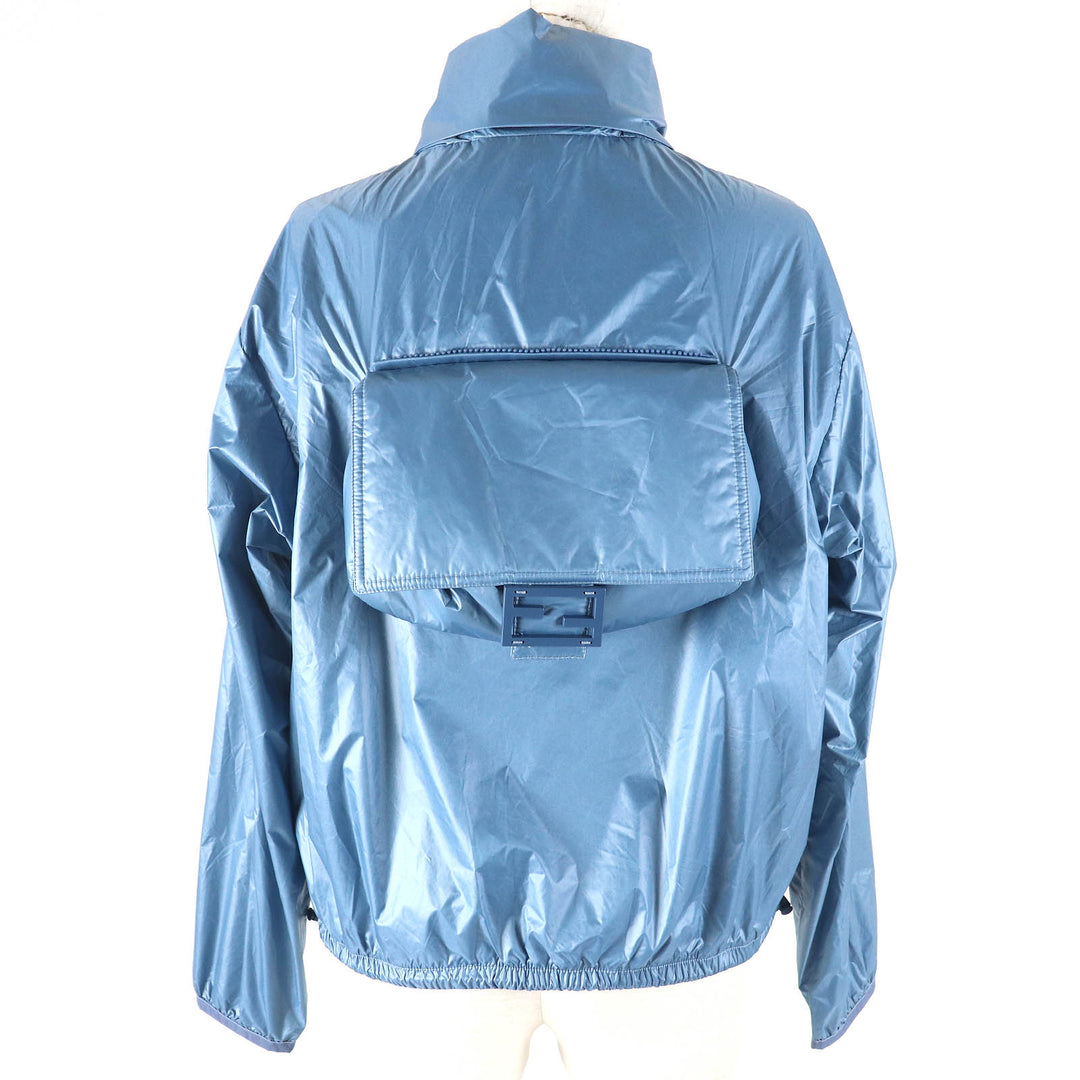 Pristine FENDI Jacket BAGUETTE BAG JACKET Baguette Bag Zip Up blue Nylon Women S FAN087