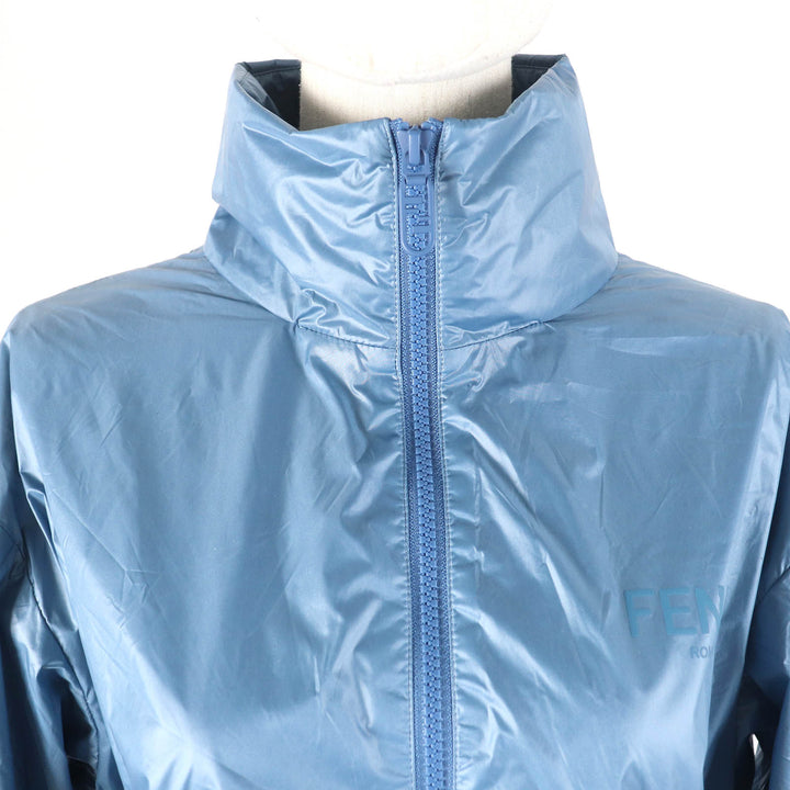 Pristine FENDI Jacket BAGUETTE BAG JACKET Baguette Bag Zip Up blue Nylon Women S FAN087
