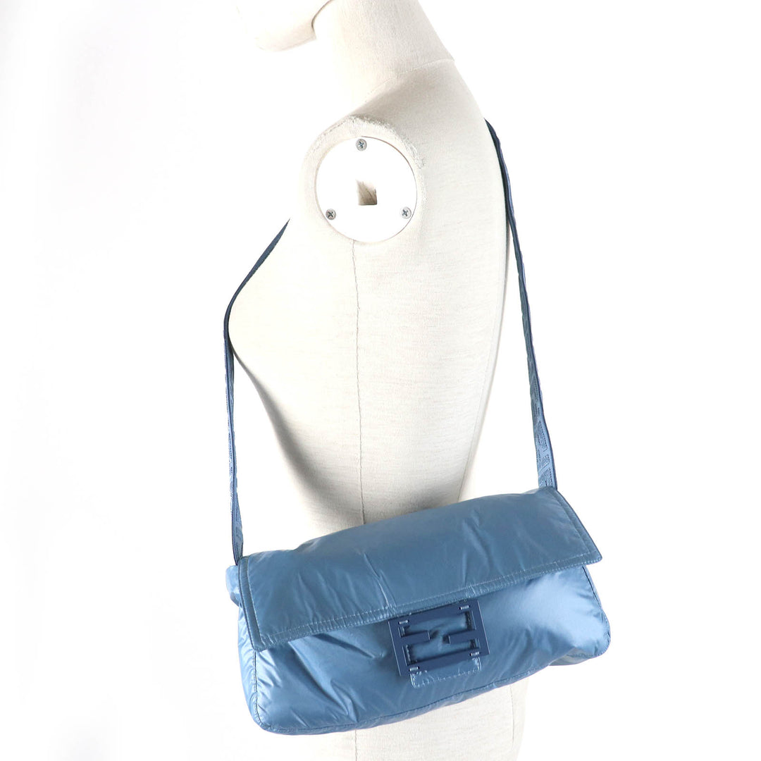 Pristine FENDI Jacket BAGUETTE BAG JACKET Baguette Bag Zip Up blue Nylon Women S FAN087
