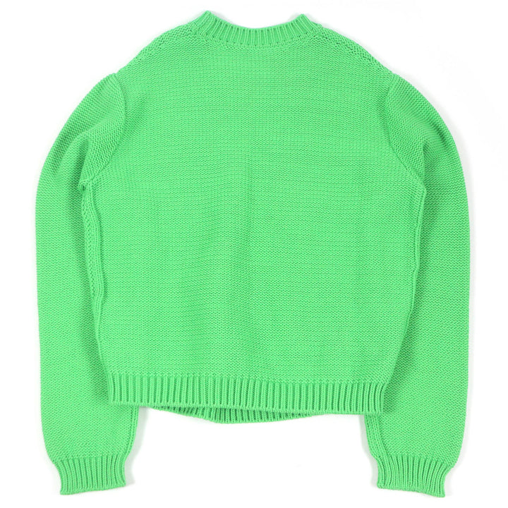 LOUIS VUITTON sweater LV Logo Metal Hand Knit Monogram Crew Neck green mens L