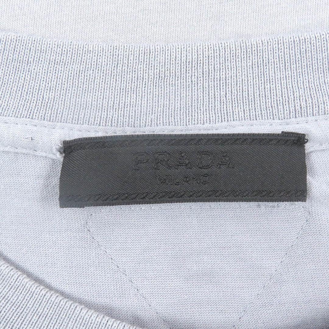 Great PRADA Short sleeve T-shirt Back print short sleeve T-shirt gray mens M