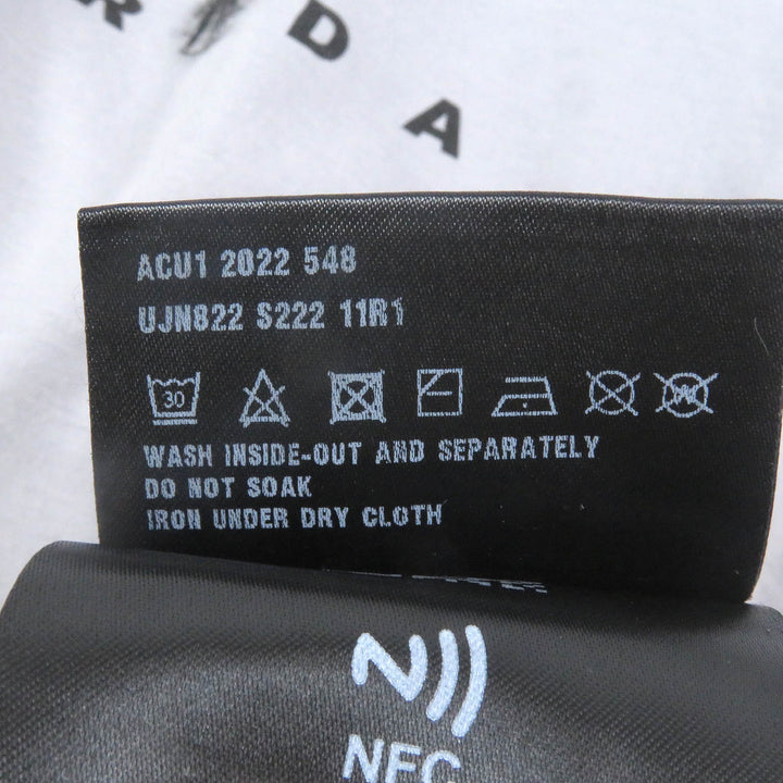 Great PRADA Short sleeve T-shirt Back print short sleeve T-shirt gray mens M
