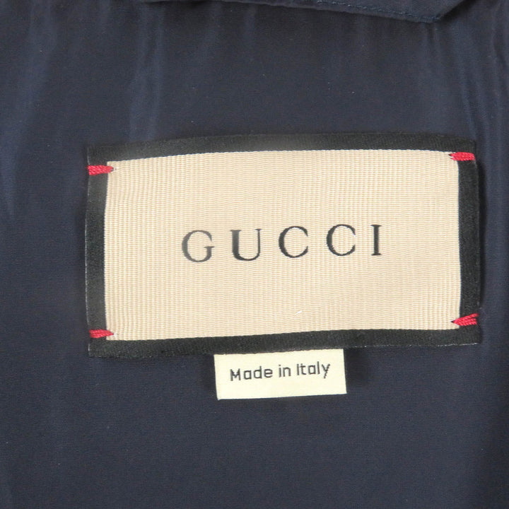 Excellent GUCCI Down jacket GG canvas logo print hoodie Red cotton 44 762559
