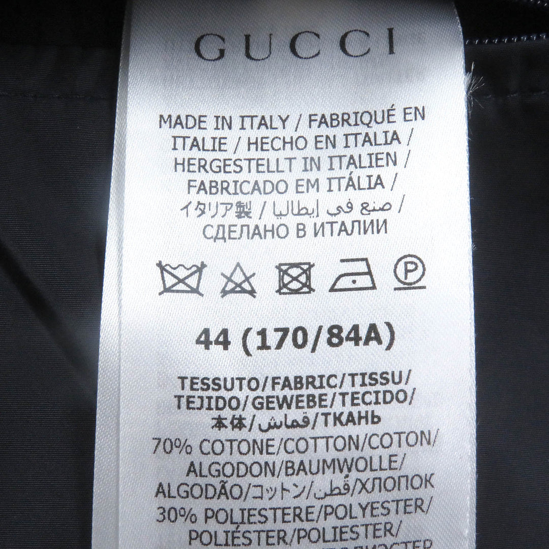 Excellent GUCCI Down jacket GG canvas logo print hoodie Red cotton mens 44 762559