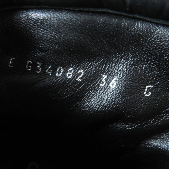 Great CHANEL boots COCONEIGE COCONEIGE COCO Mark Leather Short black Women 36 G34082
