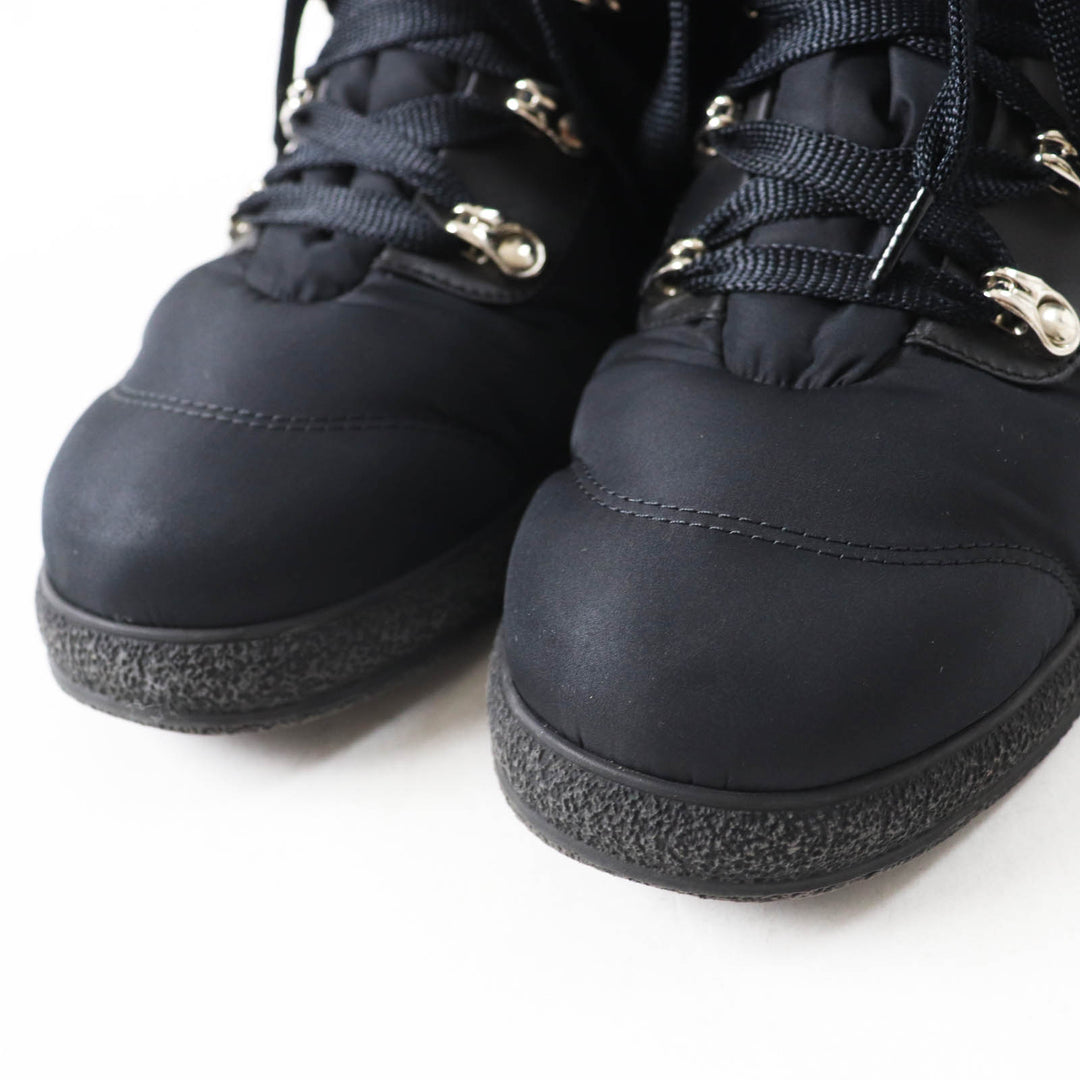 Great CHANEL boots COCONEIGE COCONEIGE COCO Mark Leather Short black Women 36 G34082