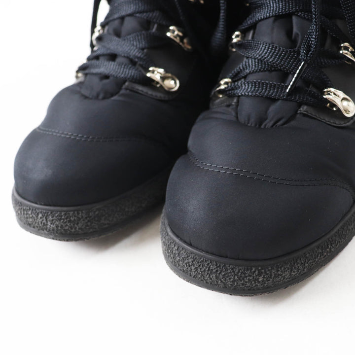 Great CHANEL boots COCONEIGE COCONEIGE COCO Mark Leather Short black Women 36