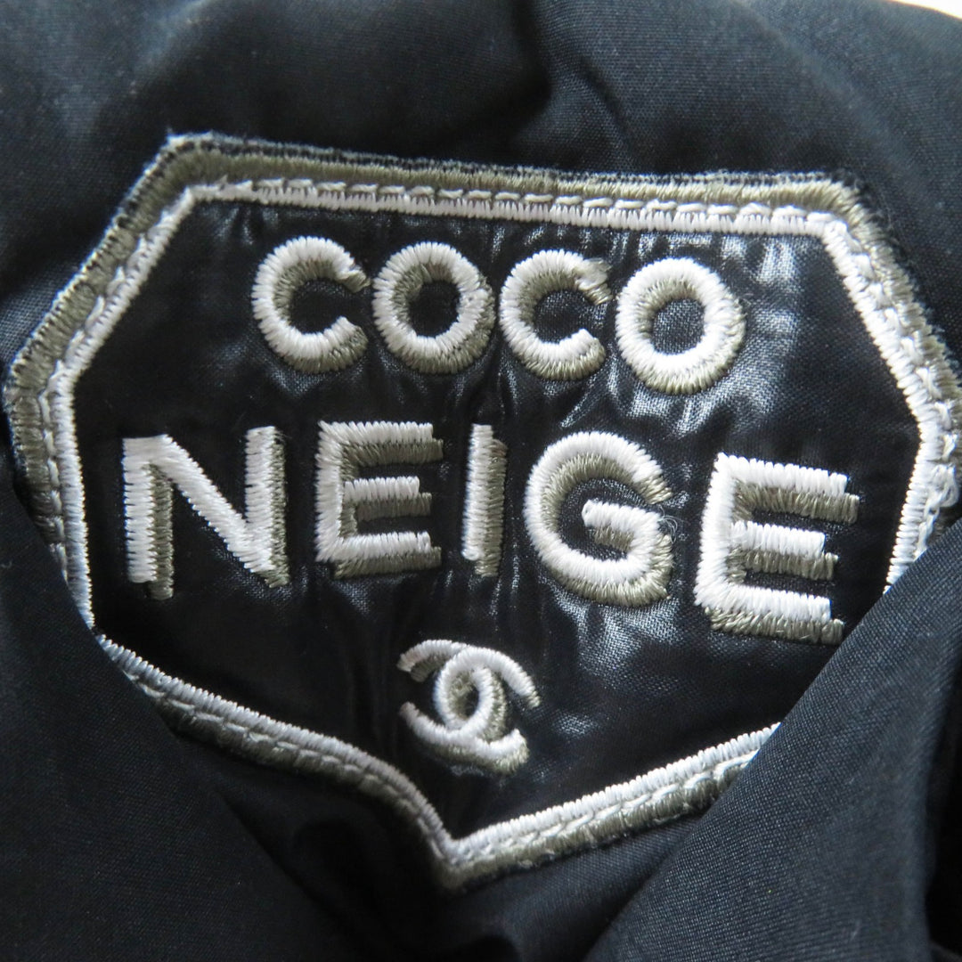 Great CHANEL boots COCONEIGE COCONEIGE COCO Mark Leather Short black Women 36