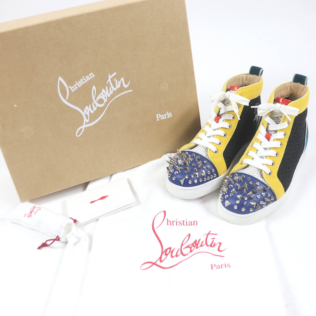 Excellent Christian Louboutin High cut sneakers LOU PIK PIK ORLATO FLAT 40.5