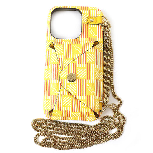 Excellent MOREAU PARIS iPhone case ORIGAMI CHAIN Chain smartphone case Yellow Women