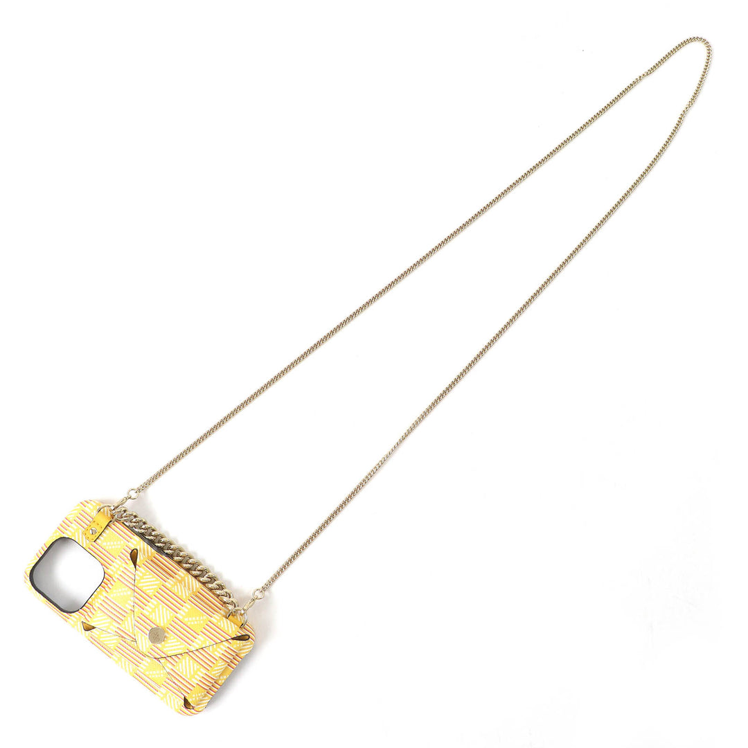Excellent MOREAU PARIS iPhone case ORIGAMI CHAIN Chain smartphone case Yellow Women