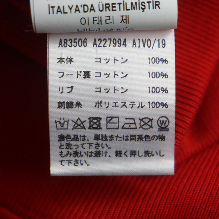 Great VERSACE hoodie Medusa Print Logo Embroidered Hoodie Pullover Red cotton mens S